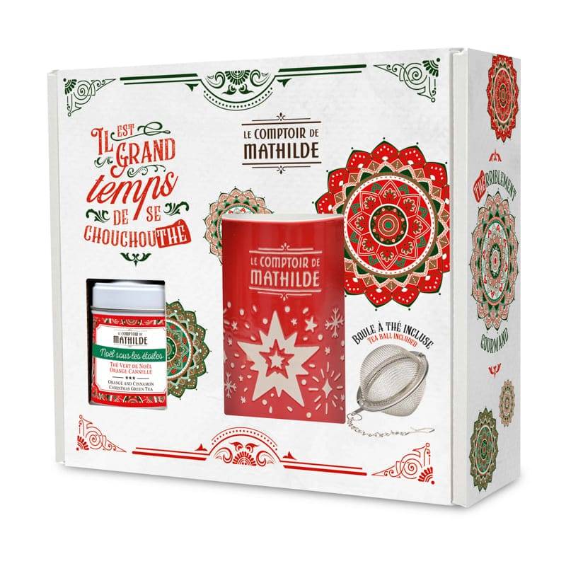 Coffret Noël Thé + Mug + Boule à Thé 25G